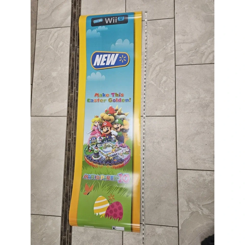 Mario Party 10 Wii U Walmart Easter End Cap‎ In Store Promotional Advertisement